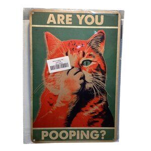 Golden Era Novelty 12X8 Tin Sign Distressed ARE YOU POOPING ? New